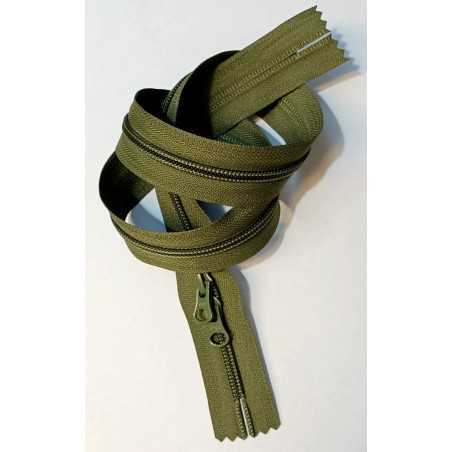 Zamek błyskawiczny 80 cm zielony khaki do plecaka YKK