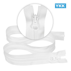 Zamek błyskawiczny 75 cm spiralny 5 mm do kurtki zimowej biały Ykk