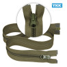 Zamek błyskawiczny 75 cm spiralny 5 mm do kurtki zimowej zielony khaki oliwka Ykk