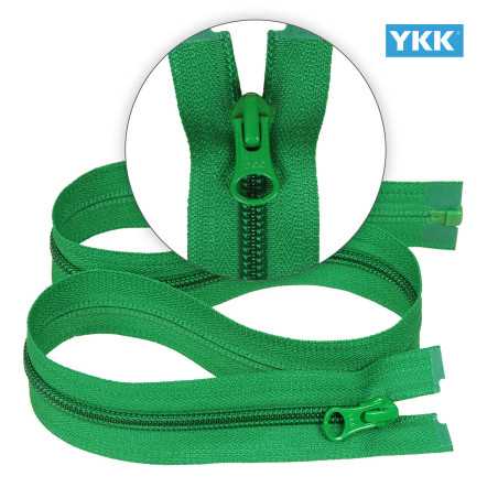 Zamek błyskawiczny 75 cm spiralny 5 mm do kurtki zimowej zielony Ykk