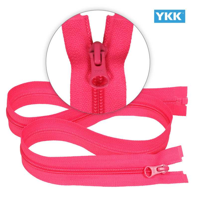 Zamek błyskawiczny 75 cm spiralny 5 mm do kurtki zimowej różowy Ykk
