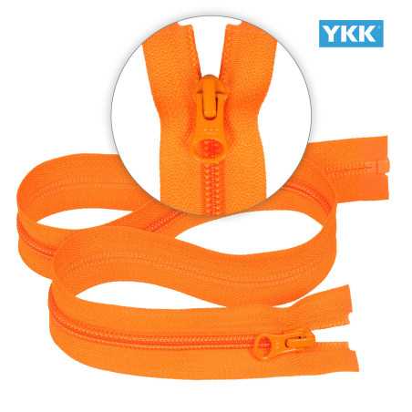 Zamek błyskawiczny 75 cm spiralny 5 mm do kurtki zimowej pomarańczowy Ykk