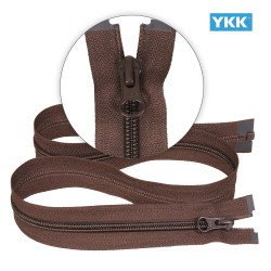 Zamek błyskawiczny 80 cm spiralny 5 mm do kurtki zimowej brązowy Ykk