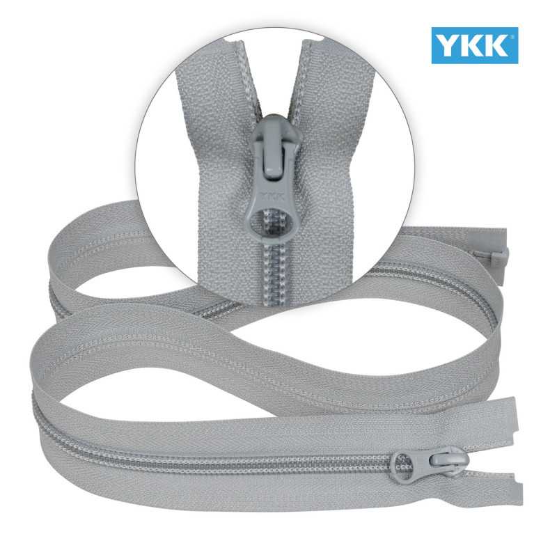 Zamek błyskawiczny 80 cm spiralny 5 mm do kurtki zimowej popielaty jasny Ykk