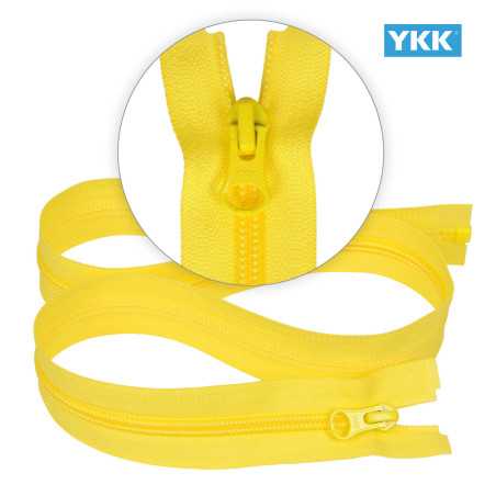Zamek błyskawiczny 80 cm spiralny 5 mm do kurtki zimowej żółty Ykk