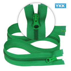 Zamek błyskawiczny 70 cm spiralny 5 mm do kurtki zimowej zielony Ykk