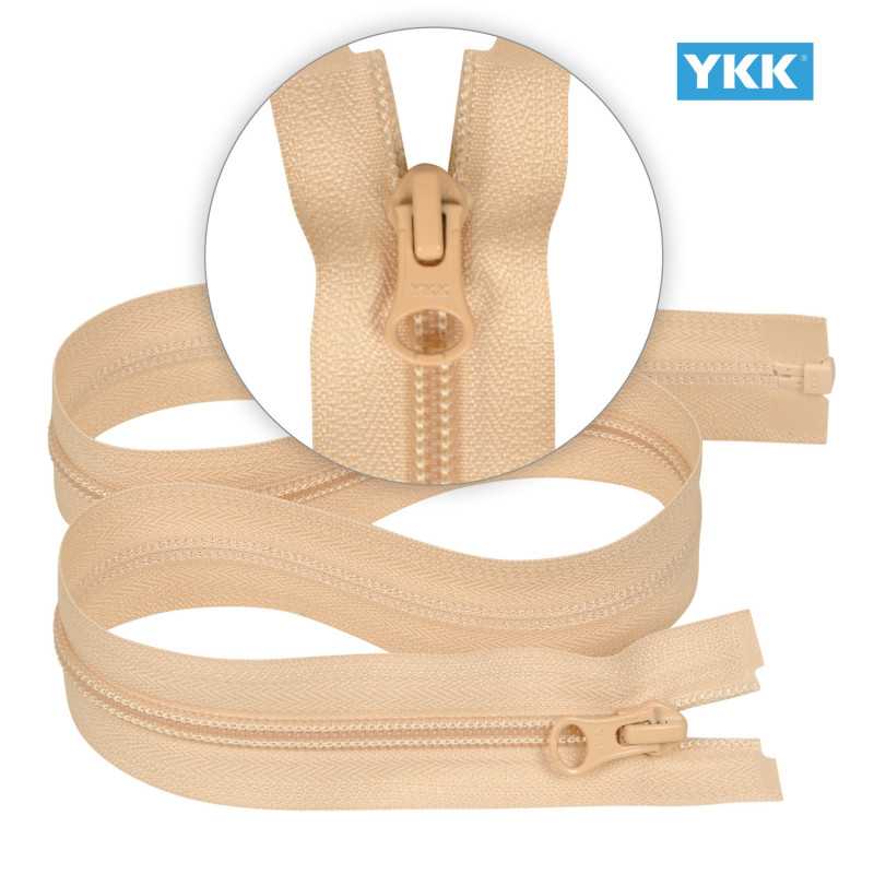 Zamek błyskawiczny 65 cm spiralny 5 mm do kurtki zimowej beżowy jasny Ykk