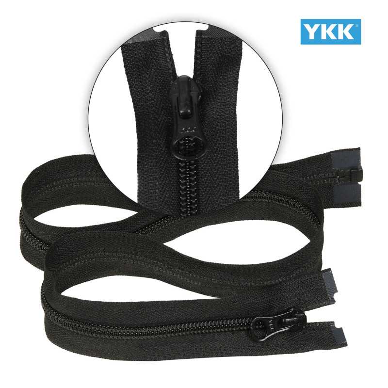Zamek błyskawiczny 65 cm spiralny 5 mm do kurtki zimowej czarny Ykk
