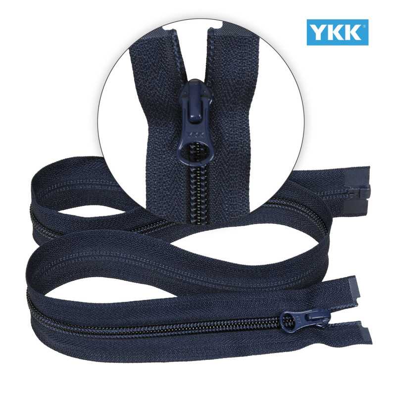 Zamek błyskawiczny 65 cm spiralny 5 mm do kurtki zimowej granatowy Ykk