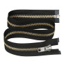 Zamek błyskawiczny 65 cm metalowy 10 mm do kurtki motocyklowej Ykk srebrny