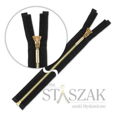 Zamek błyskawiczny 55 cm metalowy złoty