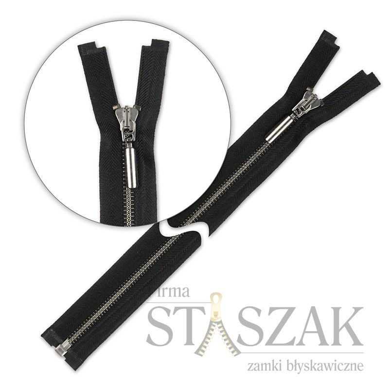 Zamek błyskawiczny 65 cm metalowy stare srebro