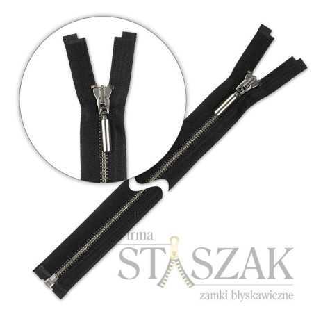 Zamek błyskawiczny 75 cm metalowy stare srebro