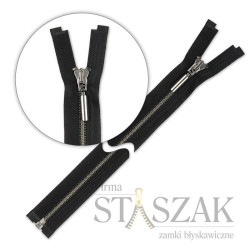 Zamek błyskawiczny 90 cm metalowy stare srebro