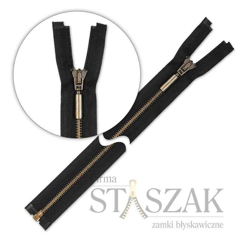 Zamek błyskawiczny 65 cm metalowy oksydowany