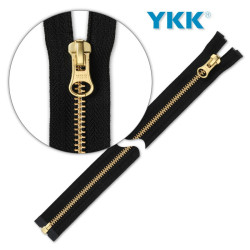 Zamek błyskawiczny 85 cm metalowy średni rozdzielczy Złoty