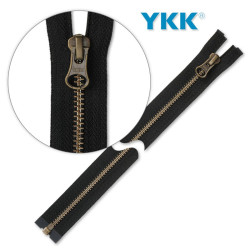 Zamek błyskawiczny 85 cm metalowy średni rozdzielczy Oksydowany