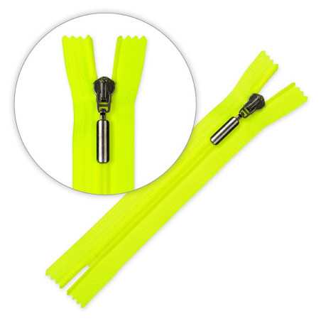 Zamek błyskawiczny 16 cm spiralny nierozdzielczy Neonowy Zlelony