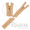 Zamek błyskawiczny 80 cm metalowy beżowy złoty