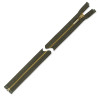 Zamek błyskawiczny 65 cm metalowy oliwka khaki złoty