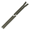 Zamek błyskawiczny 75 cm metalowy oliwka khaki srebrny