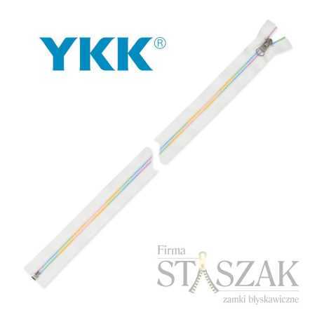 Zamek błyskawiczny 65 cm spiralny YKK tęcza