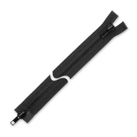 Zamek błyskawiczny 80 cm kostkowy dwusuwakowy czarny