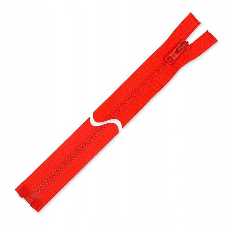 Zamek błyskawiczny 40 cm do kurtki Czerwony